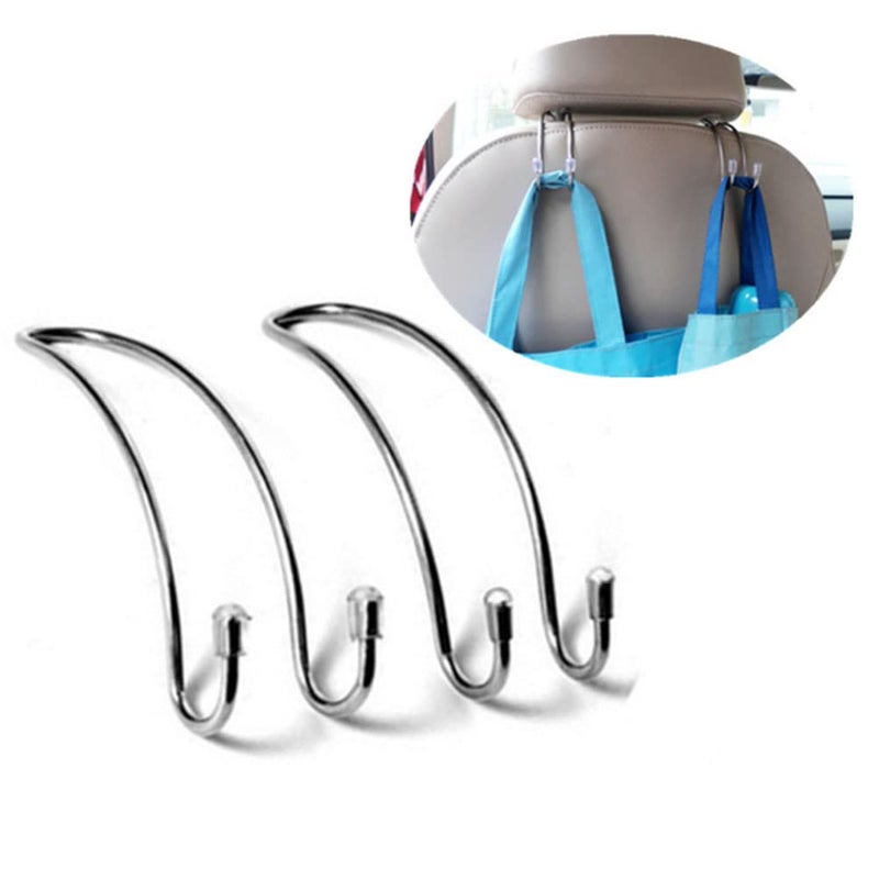 HnF shop HnFshop 2 Pcs/Pack Car Seat Truck Coat Hook Purse Bag Hanging Hanger Auto Bag Organizer Holder - Image 1